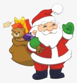 Christmas Father Png Background - Christmas Tree And Santa Clipart, Transparent Png, Free Download