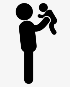 Father Lifting His Baby - Father And Baby Icon Png, Transparent Png, Free Download