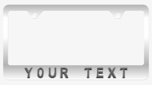Personalize Your Own License Plate Frame - Black-and-white, HD Png Download, Free Download