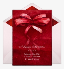 Customizable Watercolor Ribbon Online Invitations - Gift Wrapping, HD Png Download, Free Download