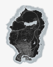 Gta V Map Black And White, HD Png Download, Free Download
