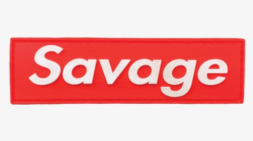 Savage Patch - Banner - Red Box - Savage Barbell"  - Supreme Box Logo Png, Transparent Png, Free Download