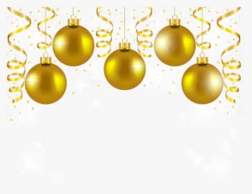 Transparent Gold Christmas Balls Decor Png Picture, Png Download, Free Download