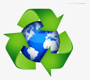 Globe Recycling Icon - Solid Waste Management Logo, HD Png Download, Free Download