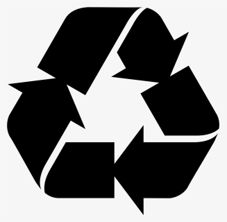 Recycle Sign Filled - Recycling Sign For Trash Can, HD Png Download, Free Download