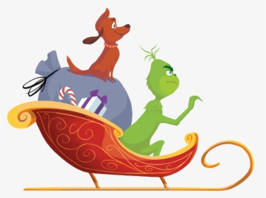 Grinch In His Sled, HD Png Download, Free Download