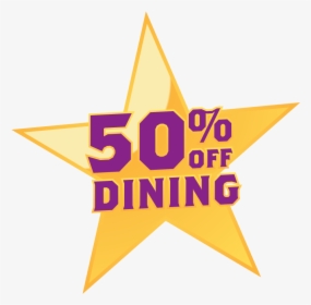 50% Off Dining When Paid In Full With Reward Points - Lucky Stars Rewards, HD Png Download, Free Download