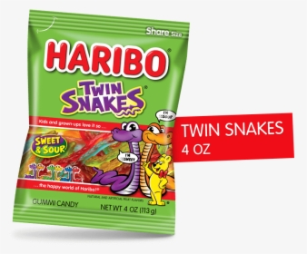 Haribo Twin Snakes 4 Oz"  Title=""  Class="product - Graphic Design, HD Png Download, Free Download