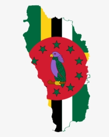 Dominica Flag Png - Dominica Map And Flag, Transparent Png, Free Download