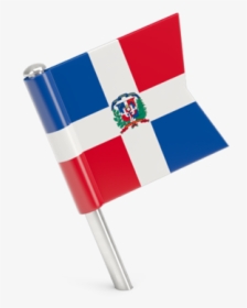 Square Flag Pin - Dominican Republic Flag, HD Png Download, Free Download