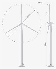 Drawing Wind Turbine, HD Png Download, Free Download