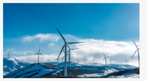 Wind Turbine Snow Mountain, HD Png Download, Free Download