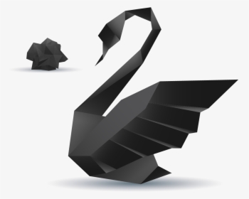 Black Swan Origami Png, Transparent Png, Free Download