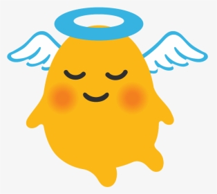 Emoji Angel Emoji Cute Funny Halo Emojisticker Angelemo - Baby Angel Emoji Android, HD Png Download, Free Download