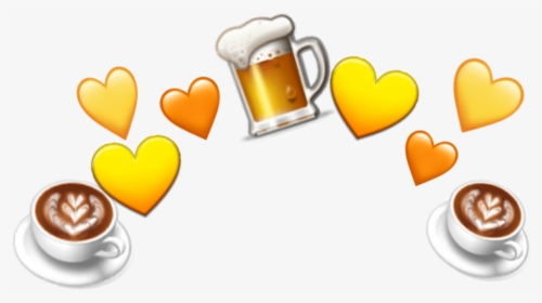 #crown #coffee Emoji #five #beer #vinatge - Food Emoji Crown, HD Png Download, Free Download