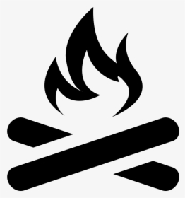 Si Glyph Fire Wood - Vector Black Fire Png, Transparent Png, Free Download
