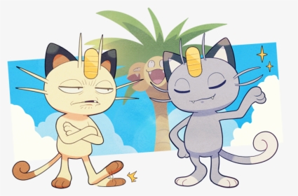 Meowth And Alolan Meowth, HD Png Download, Free Download