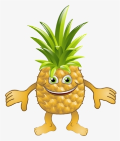 Food Clipart, Smileys, Alphabet, Pineapple Clipart, - Pineapple Cartoon, HD Png Download, Free Download