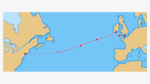 Map Of Titanic's Route, HD Png Download, Free Download
