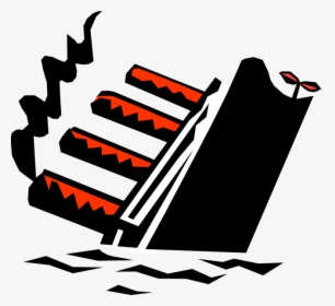 Vector Illustration Of Sinking Titanic Cruise Ship - Sink Clipart, HD Png Download, Free Download