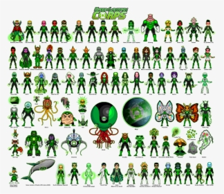 Greenlanternsall Richb - Green Lantern Corps Microheroes, HD Png Download, Free Download