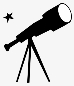 Telescope, View, Binocular, Look, Vision, Instrument - Telescope Black And White, HD Png Download, Free Download