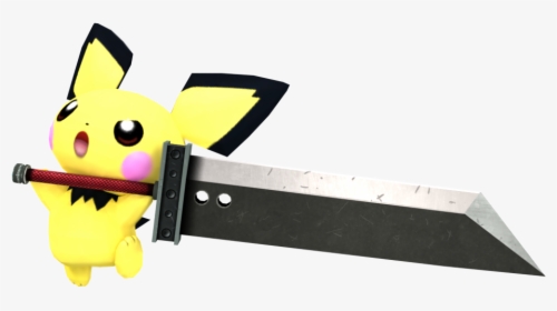Transparent Pichu Png - Pichu With Buster Sword, Png Download, Free Download