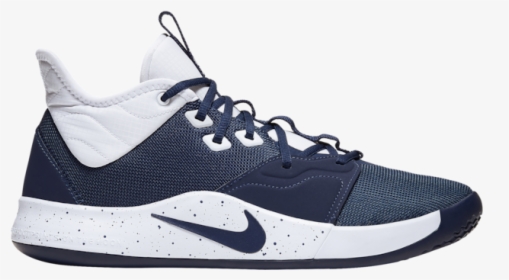 Nike Pg 3 Midnight Navy/white Paul George Mens Basketball - Nike Pg3 Basketball Shoes, HD Png Download, Free Download