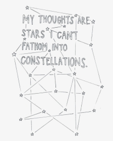 Quote Life Words Stars Thoughts John Green Tfios Constellations - My Thoughts Are Stars I Cannot Fathom Constellation, HD Png Download, Free Download