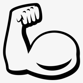 Biceps Drawing Art - Transparent Background Muscle Emoji, HD Png Download, Free Download