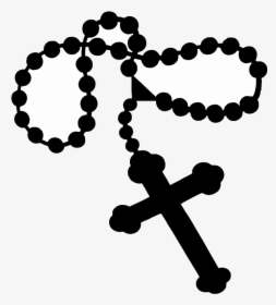 Transparent Rosary Clipart Black And White - Rosary Black And White, HD Png Download, Free Download