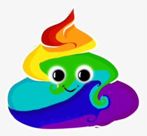 Poop Emoji Vector Free - Rainbow Poop Turd Emoji, HD Png Download, Free Download
