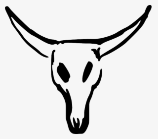 Texas Longhorn Animal Skulls Clip Art - Cow Skull Drawing Easy, HD Png Download, Free Download
