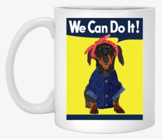 Dachshund Rosie The Riveter Mugs"  Class= - Rosie The Riveter Dog, HD Png Download, Free Download