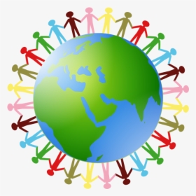 Clip Art Clipart Of On - People Holding Hands On Earth, HD Png Download, Free Download