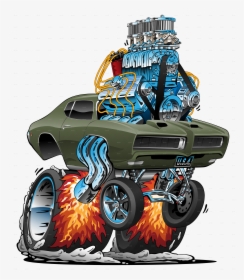 Cartoon Hot Rod Car, HD Png Download, Free Download