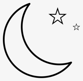 Moon And Stars Comments - Drawing Stars And Moon, HD Png Download, Free Download