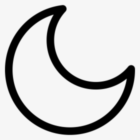 Crescent Moon Outlined Shape - Crescent Outline Moon, HD Png Download, Free Download