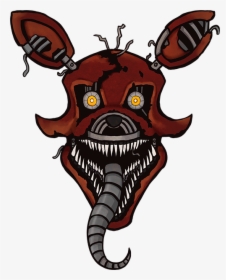 Five Nights At Freddy S Nightmare Foxy By Kaizerin-d92t6ob - Fnaf Nightmare Foxy Drawing, HD Png Download, Free Download
