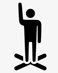 Hello Human Men Body Bathroom Raise Hand Up - Do We Stand Icon, HD Png Download, Free Download