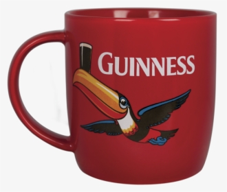 Guinness Red Mug With Flying Toucan - Guinness Toucan Mug, HD Png Download, Free Download