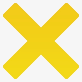 Minimalist X Mark Clip Art Medium Size - Yellow Cross Mark Png, Transparent Png, Free Download