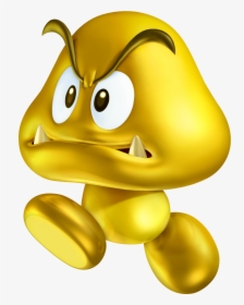 Gold Goomba Artwork - Super Mario Gold Goomba, HD Png Download, Free Download