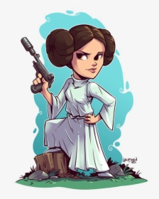 Star Wars Princess Leia Cartoon, HD Png Download, Free Download