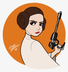 Princess Leia Clipart Chibi - Princesa Leia Fanart Png, Transparent Png, Free Download