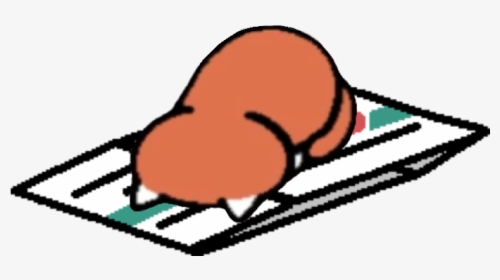 Ginger Face Planting On The Flat Cardboard For Anonymous - Neko Atsume Cat Face Plant, HD Png Download, Free Download