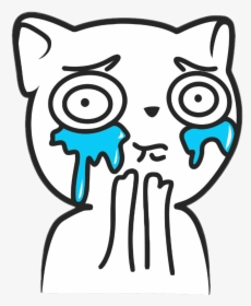 Meme Cute Crying Face Clipart , Png Download - Cat Meme Face Transparent, Png Download, Free Download