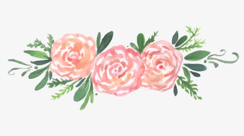 Pink,rose,flower,rose Family,plant,garden Roses,cut - Transparent Background Watercolor Flowers Png, Png Download, Free Download