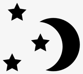 Silhouette Vector Graphics Stock Illustration Stock - Black Moon And Stars Clipart, HD Png Download, Free Download