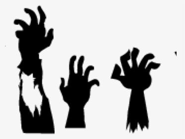 Zombie Clipart Shadow - Zombie Hands Silhouette Png, Transparent Png, Free Download